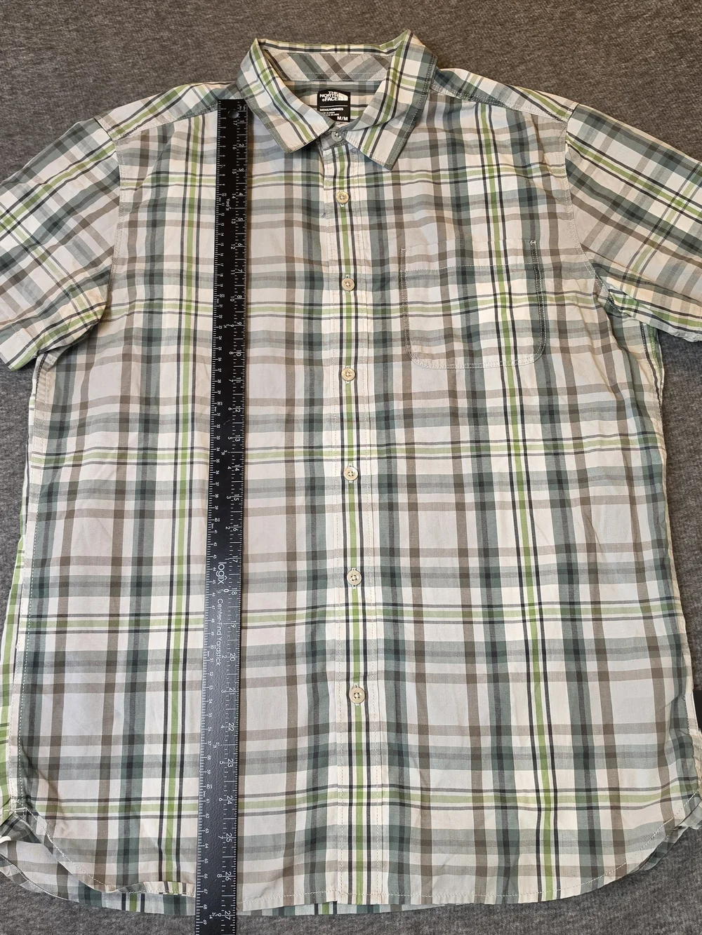 The North Face Men’s Green Plaid Button-Up Shirt Medium Gorpcore Outdoor Preppy